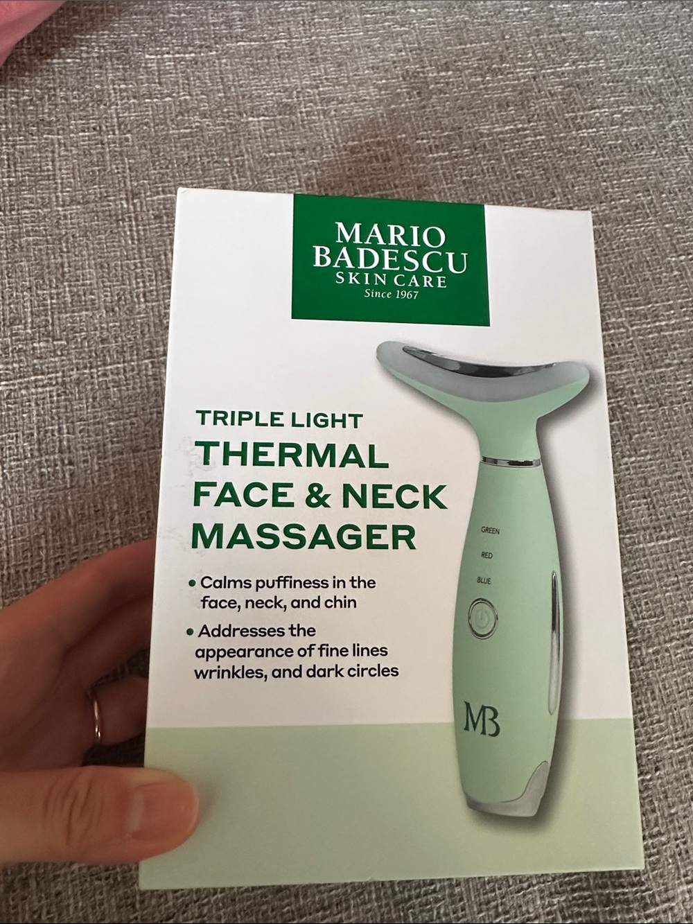 Mario Badescu Mint Green Thermal Face & Neck Massager
